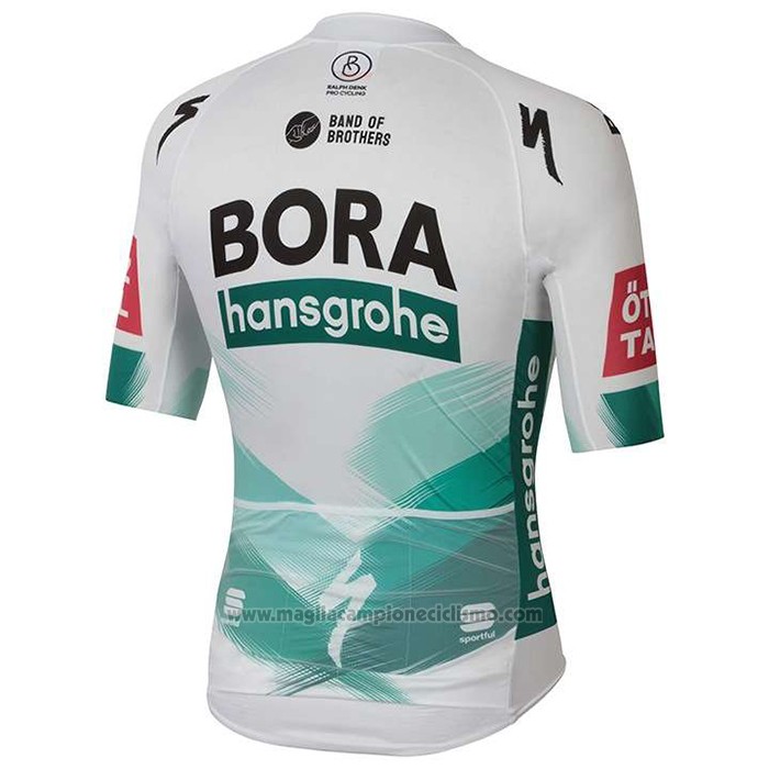 2020 Abbigliamento Ciclismo Bora-Hansgrone Bianco Verde Manica Corta e Salopette